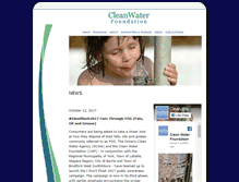 Tablet Screenshot of cleanwaterfoundation.org